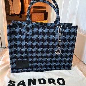 Sandro tweed tote like new